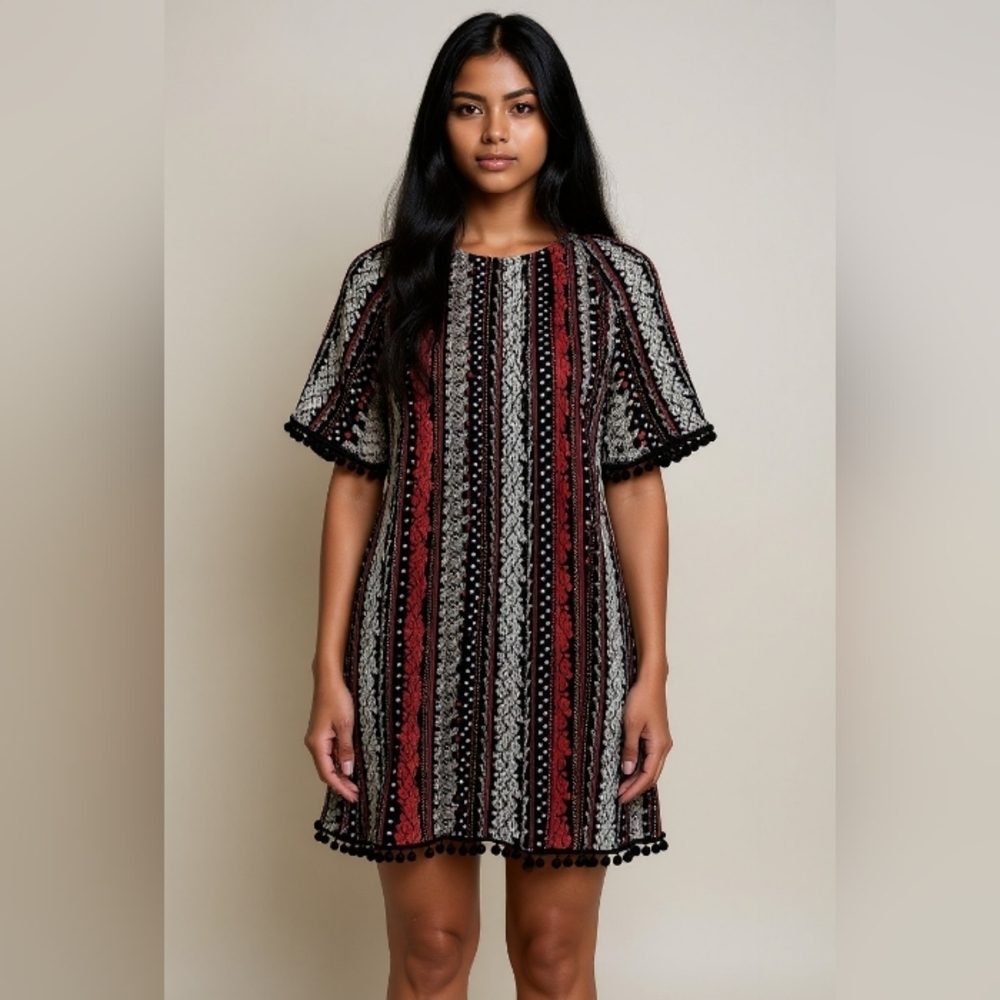 Millenium Asymmetrical Striped Dress